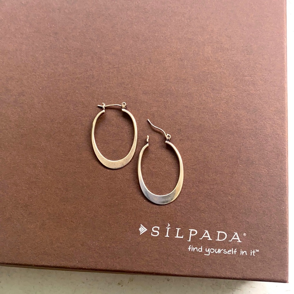 Silpada silver hoop earrings